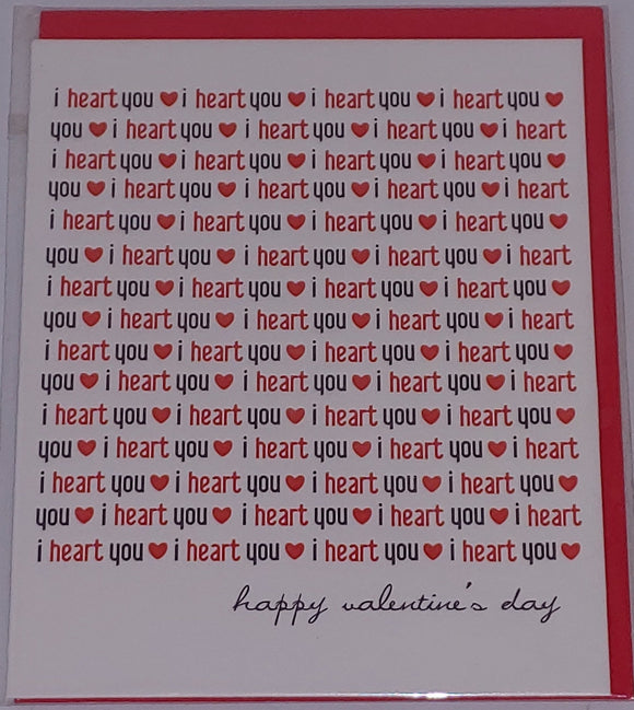 Valentine's Day Card - I Heart You