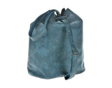 Blue Convert-Able Bag - 16"x13" - Faux-Leather