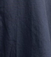 Linen-Cotton Tunic Dress - Navy