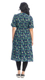 Organic Cotton Split Collar Dress with Half Sleeves