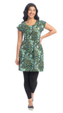 Organic Cotton Dress with Cap Sleeves