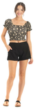 Linen-Cotton Shorts - Flared Fit