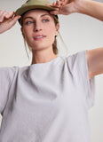 Elara Short Sleeve Top - Misty Grey