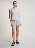 Elara Short Sleeve Top - Misty Grey