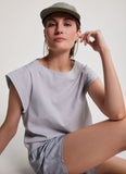 Elara Short Sleeve Top - Misty Grey