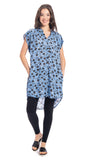 Short Sleeve Button-Up Tunic