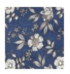 Organic Cotton Dress with Half Sleeve - Soft Navy Floral