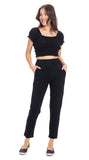 Pants - Tapered Leg with Rounded Pockets - Organic Cotton