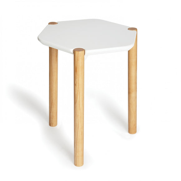 Lexy Side Table - White/Natural