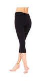 Organic Cotton Capri Leggings - Black