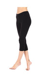 Organic Cotton Capri Leggings - Black