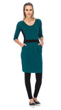 Black Dress - Pleated Skirt - Organic Cotton