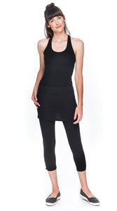 Skirted Capris - Black - Organic Cotton