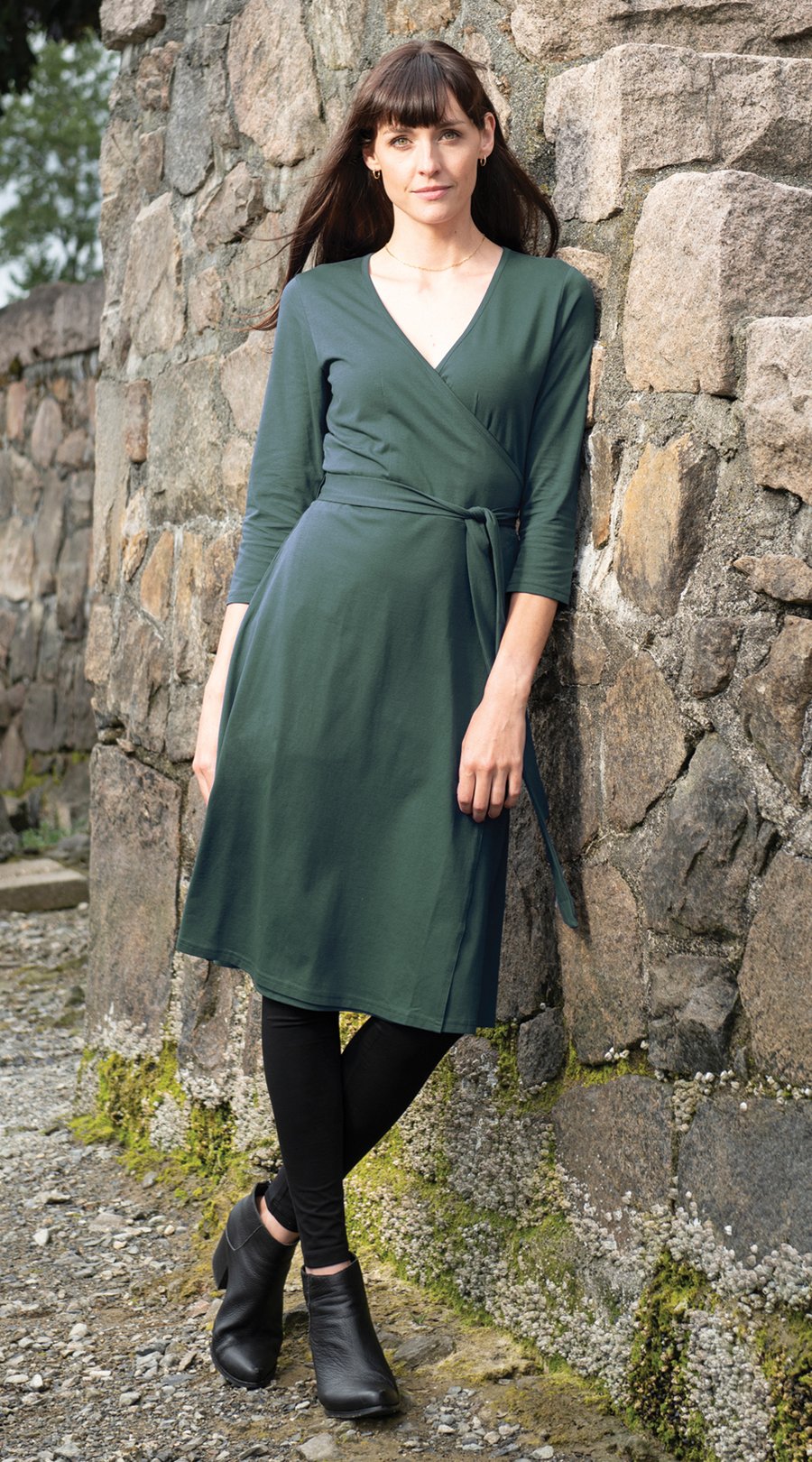 Wrap Dress - Organic Cotton Symmetry - Home & Life Wrap Dress - Organic Cotton Symmetry - Home & Life