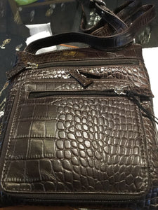 Leather Organizer with Crock Texture - KR Brown