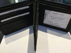 Leather Wallet with Second Bill Fold