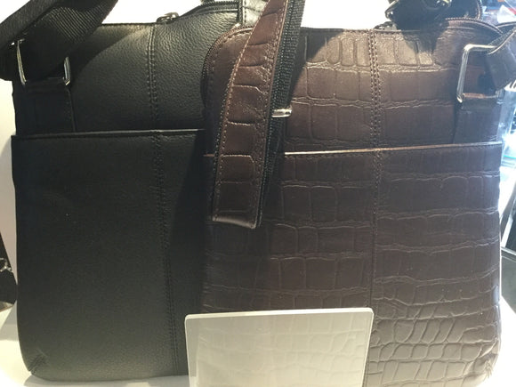 Leather Purse with Angled Sides