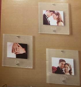 Lucid Wedding Frames - Set of 3 - 4x6 - Glass